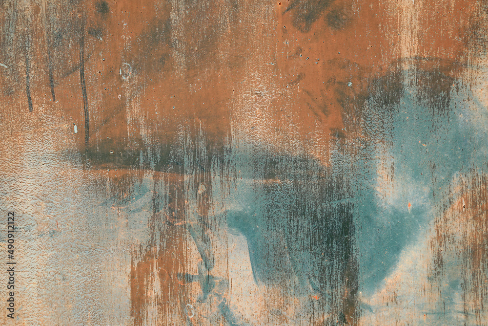 Obraz premium superficie de hierro oxidado con manchas de pintura textura 4M0A3291-as22
