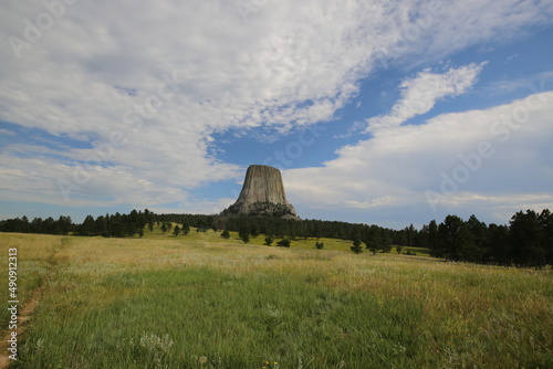 View of Devils Tower, Wyoming, United States