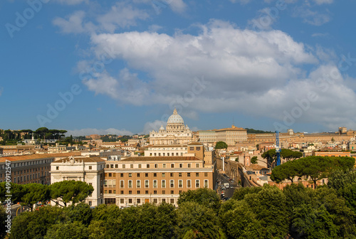 Vatican, Rome, Italy - June 2000: View of St. Peter's Basilica