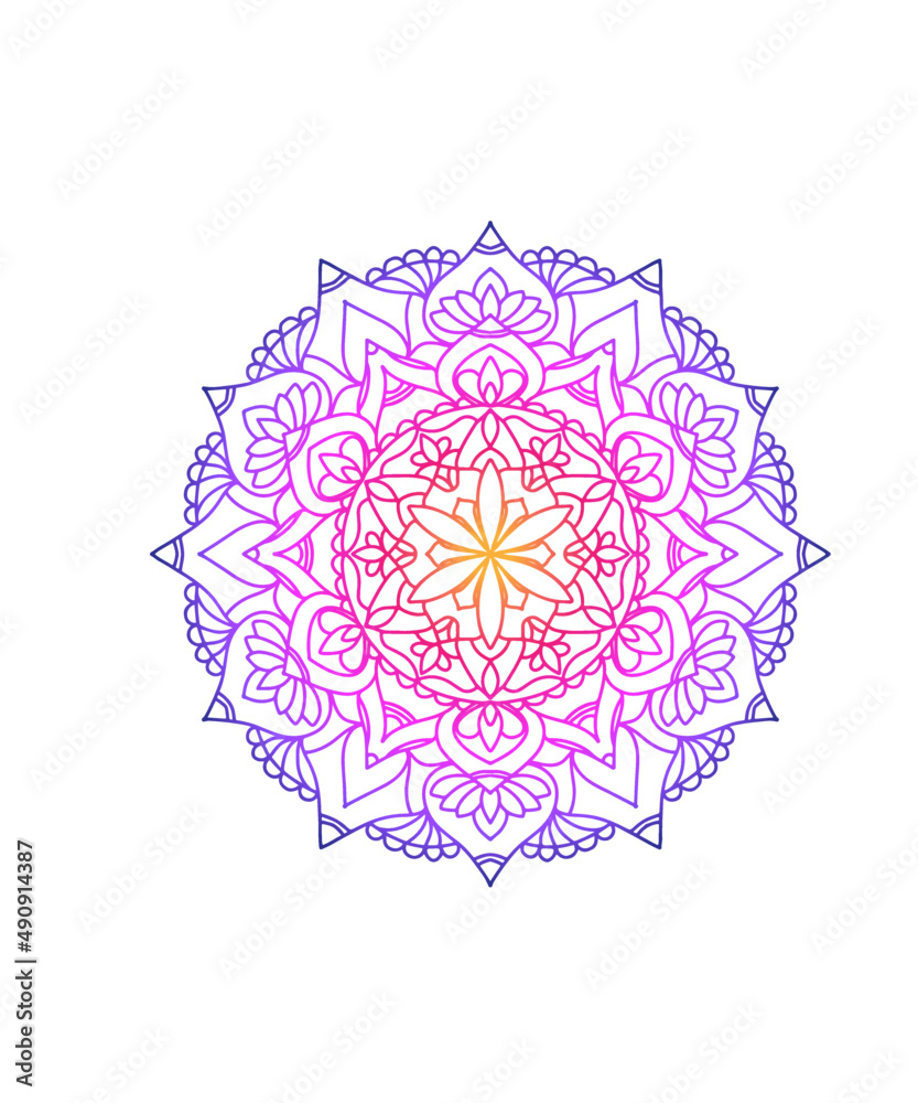 Mandala vector, Mandala ornament, Mandala flower, colorful mandala.