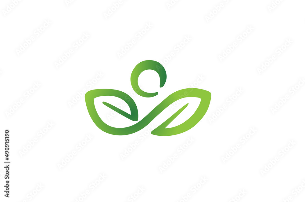 creative infinity leaves person body logo design vector symbol illustration creative infinity leaves person body logo design vector symbol illustration