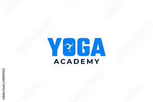 Yoga academy logo design