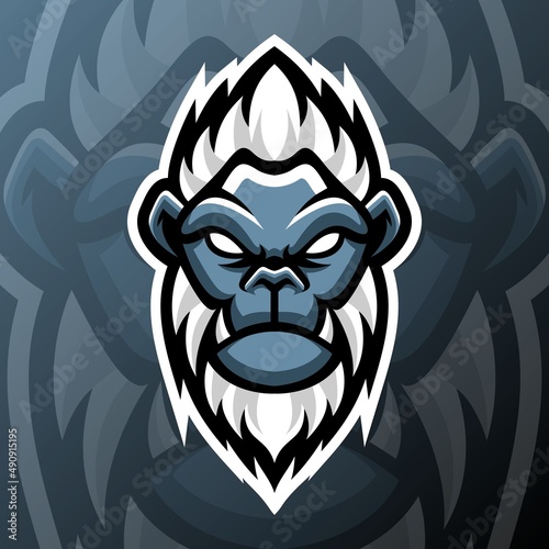 vector graphics illustration of a yeti in esport logo style. perfect for game team or product logo
