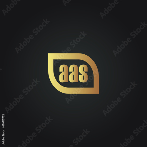 AAS letter design for logo and icon.vector illustration. photo
