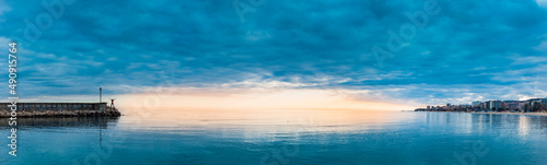 Sonnenuntergang bei Goldstrand in Bulgarien am Schwarzen Meer