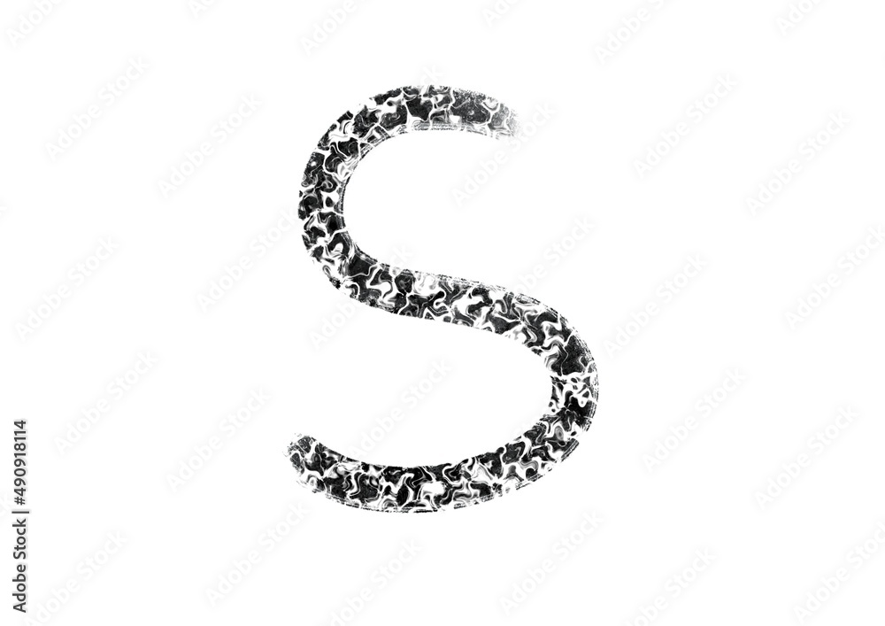 S letter isolated on white background S letter isolated on white background