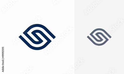 Letter S vision logo design. initial S vision logo icon design. Geometric abstract logos