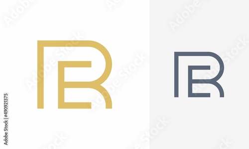 Letter RE / ER logo. initial RE / ER logo icon design. Geometric abstract logos