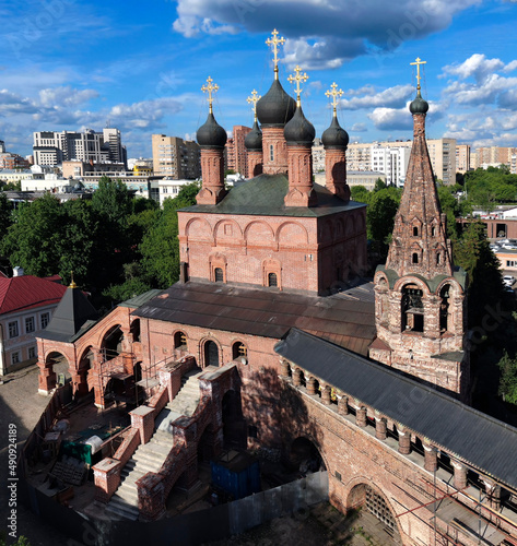 Assumption cathedral and bell tower, XVII - XIX centuries. Krutitsky monastery in Moscow, Russia photo