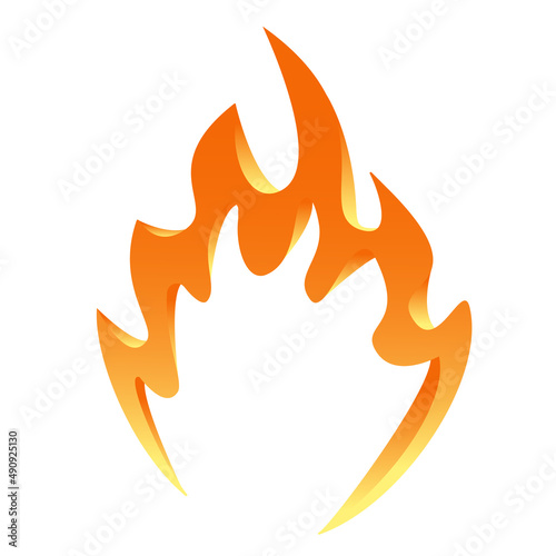 Fire isolate on white background