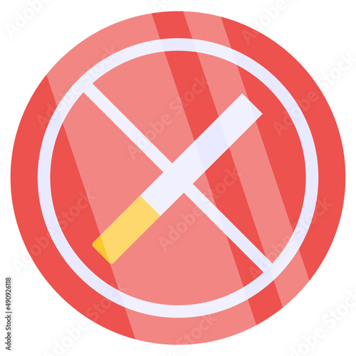 Creative design icon of no smoking

