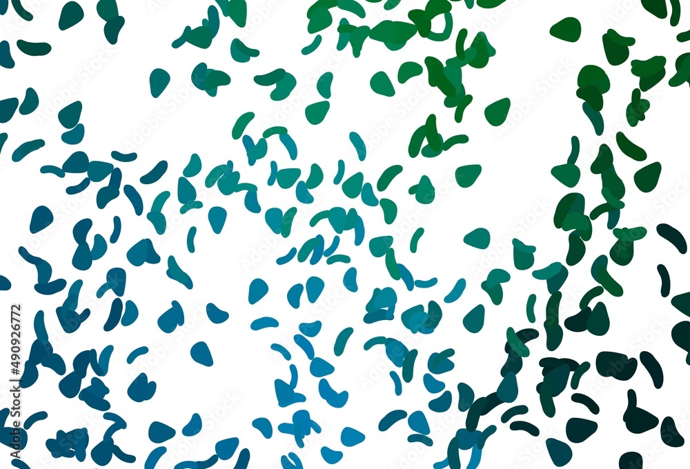 Light Blue, Green vector background with abstract forms. Light Blue, Green vector background with abstract forms.