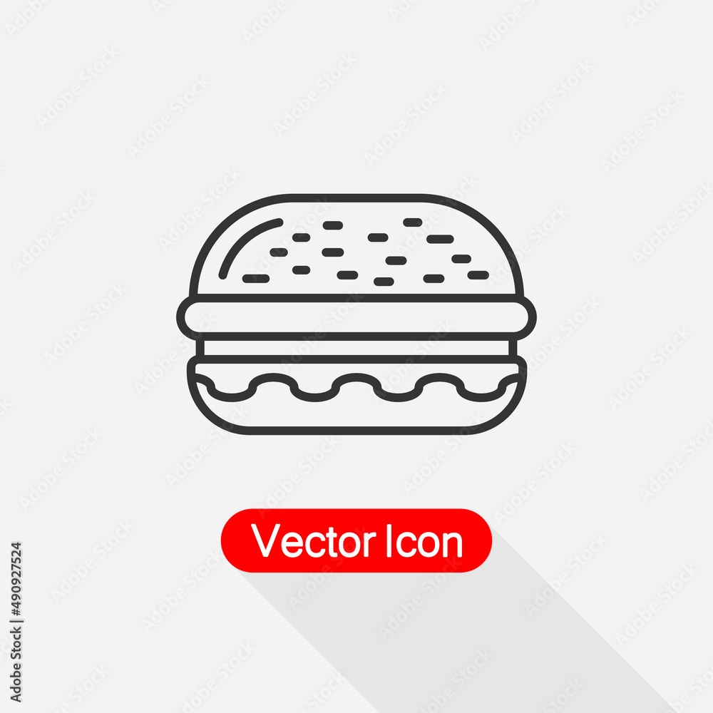 Burger Icon Vector Illustration Eps10 Burger Icon Vector Illustration Eps10