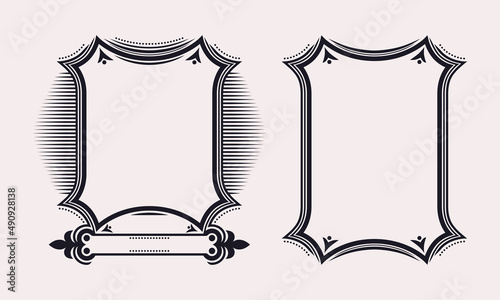 Set of decorative frame in retro style