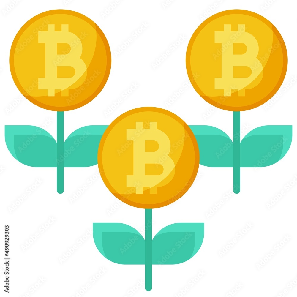 Farming icon, Bitcoin related vector illustration Farming icon, Bitcoin related vector illustration
