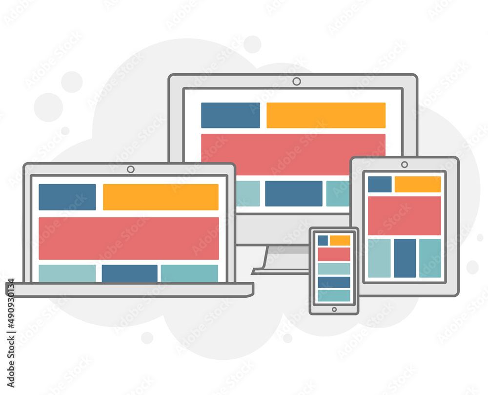 Responsive website layout for mobile, desktop and tablet Responsive website layout for mobile, desktop and tablet