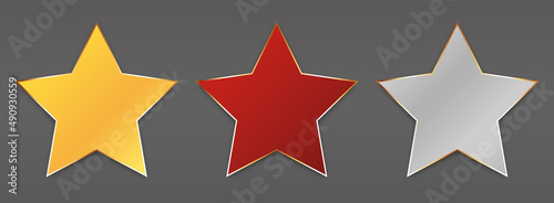 vector stars for customer produkt rating on grey background 