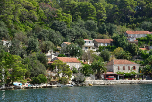 the Mljet island, Croatia- september 3 2021 : picturesque island in summer