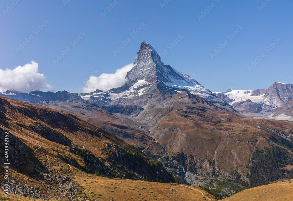Mount Matterhorn landscape from Gornergrat Valley near Zermatt, Switzerland, Europe