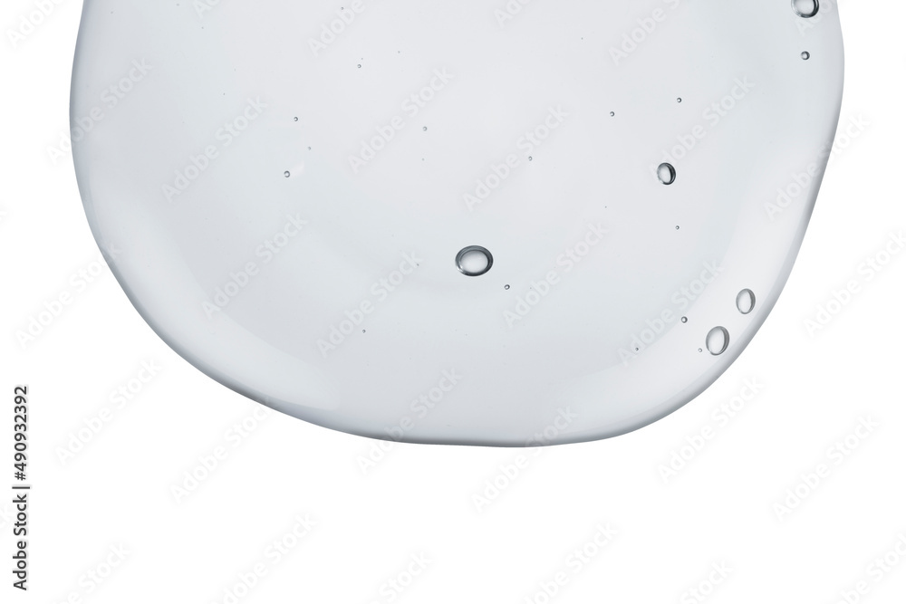 Cosmetic grey gel smudge texture isolated on white background Cosmetic grey gel smudge texture isolated on white background