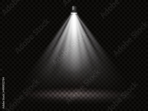 Set of white glowing lights effects isolated on transparent background Sun flash with rays and spotlight Star burst with sparkles, png, eps 10.