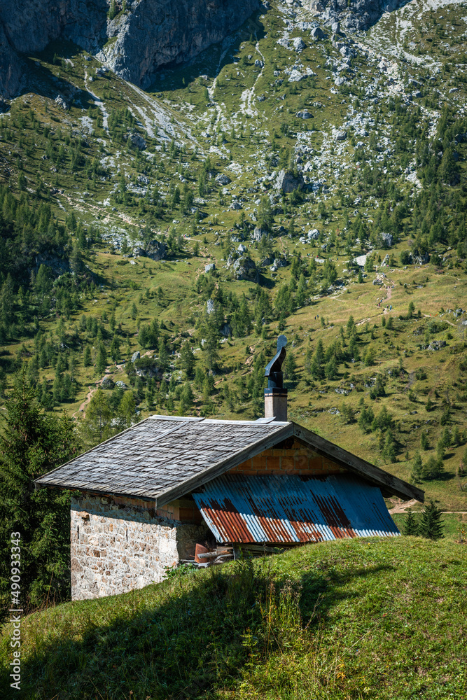 Dolomites. Monte Civetta and the Coldai lake. Dream summer