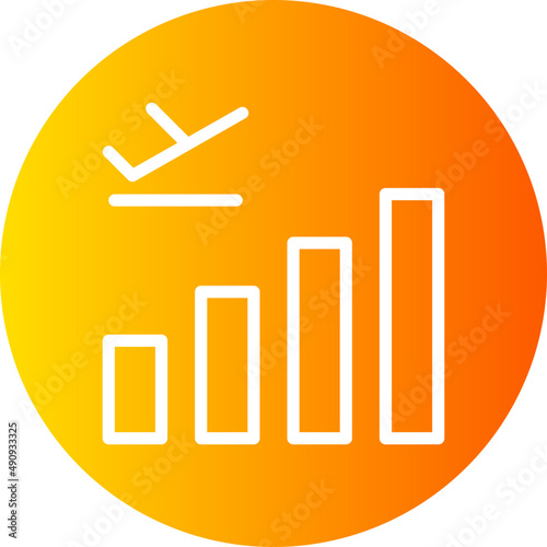 takeoff gradient icon