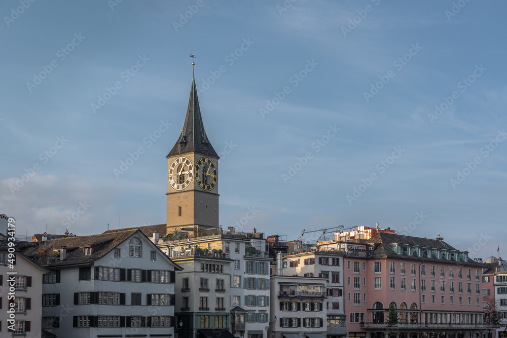 St Peters Church Tower - Zurich, Switzerland