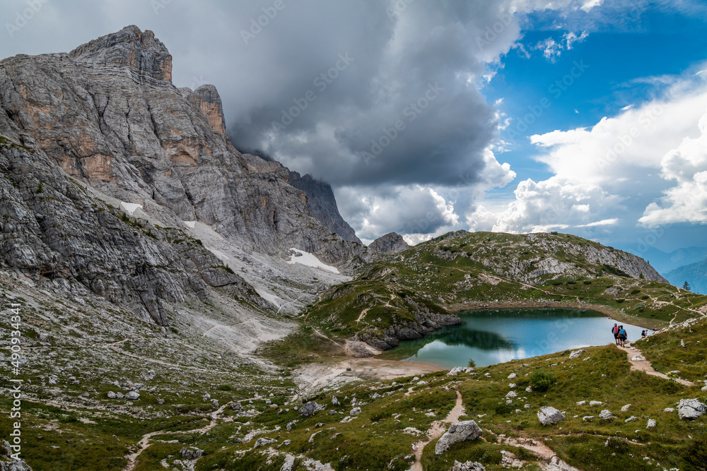 Dolomites. Monte Civetta and the Coldai lake. Dream summer Dolomites. Monte Civetta and the Coldai lake. Dream summer