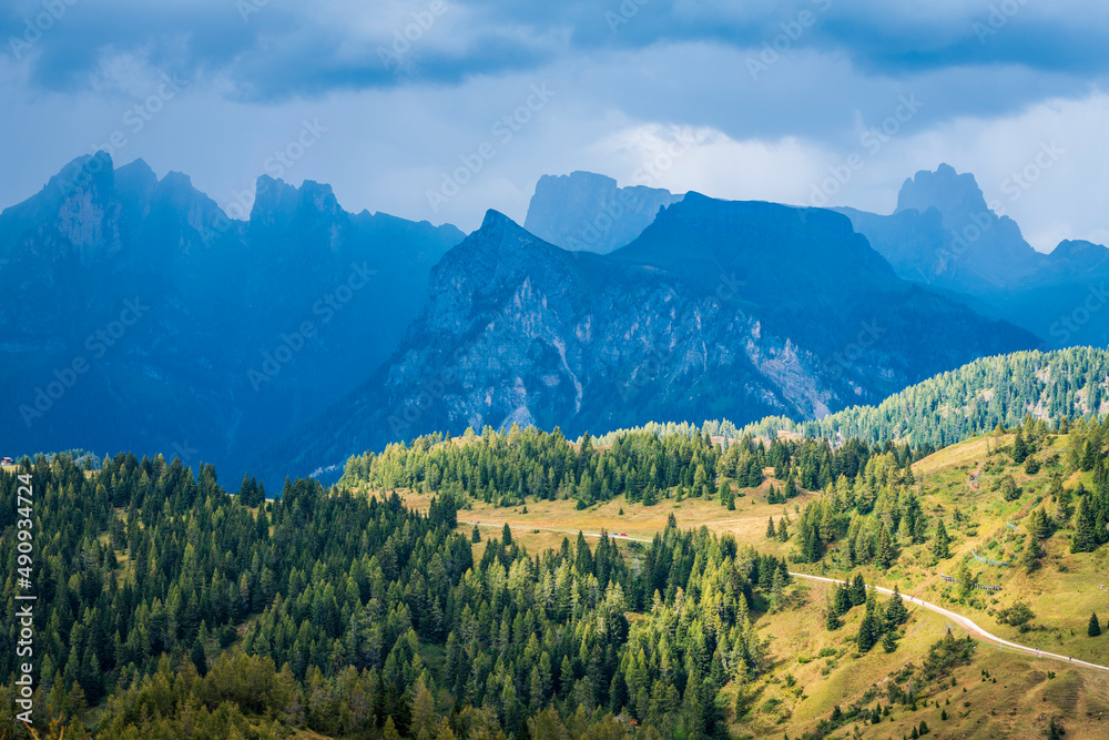 Dolomites. Monte Civetta and the Coldai lake. Dream summer Dolomites. Monte Civetta and the Coldai lake. Dream summer