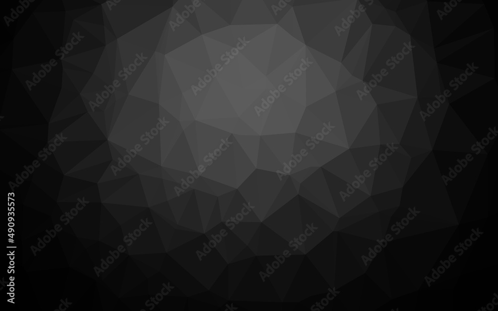 Dark Black vector triangle mosaic template. Dark Black vector triangle mosaic template.