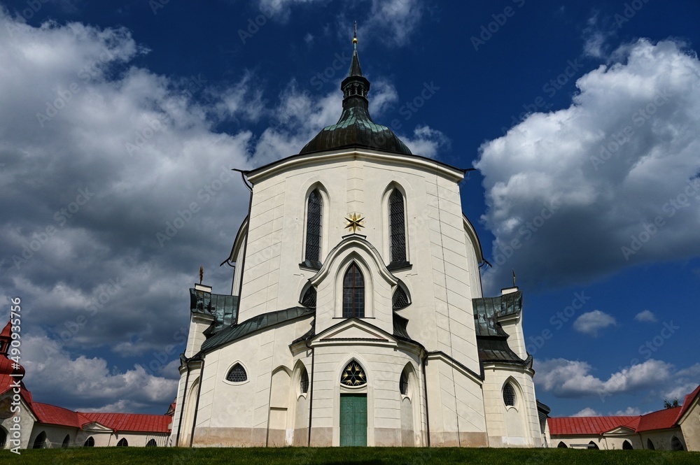 Pilgrimage Church of St. Jan Nepomucky on Zelena hora. Czech Republic - Zdar nad Sazavou.