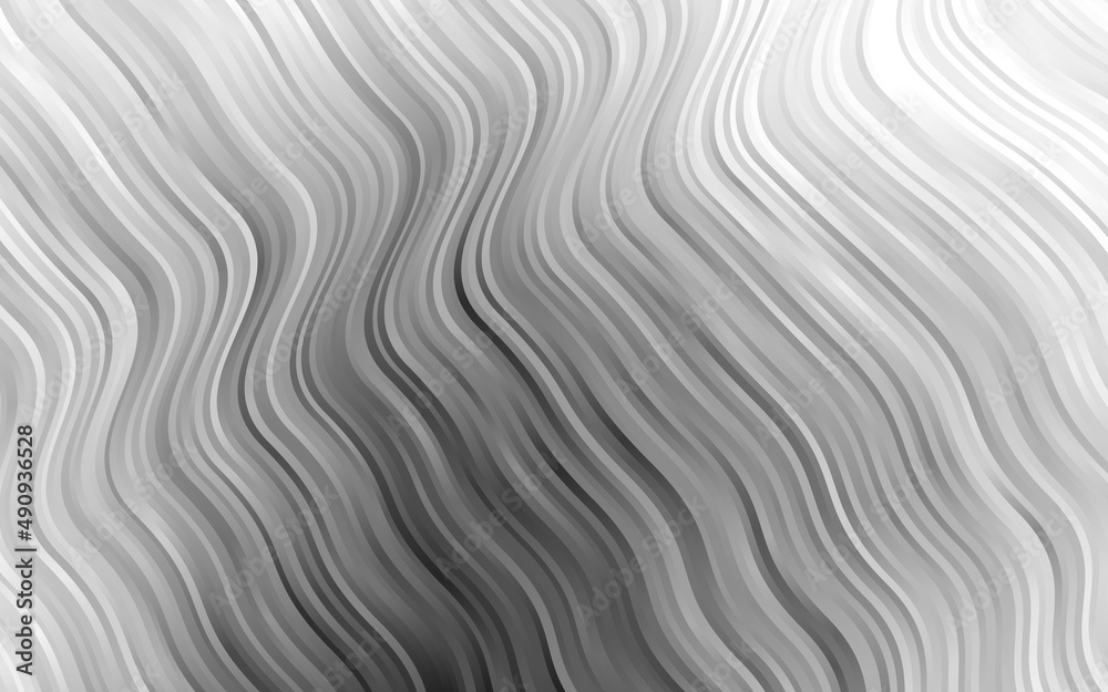 Fototapeta premium Light Silver, Gray vector background with curved circles.