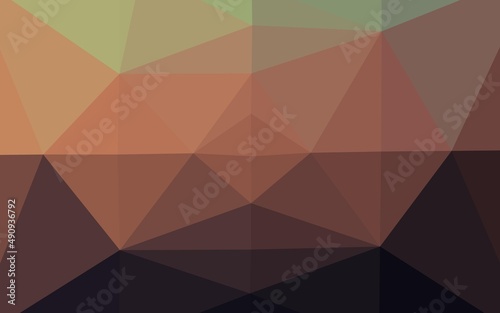 Dark Green  Red vector blurry triangle texture.