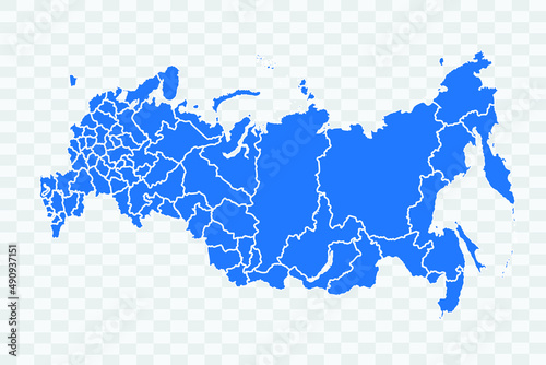 Russia Map blue Color on Backgound png