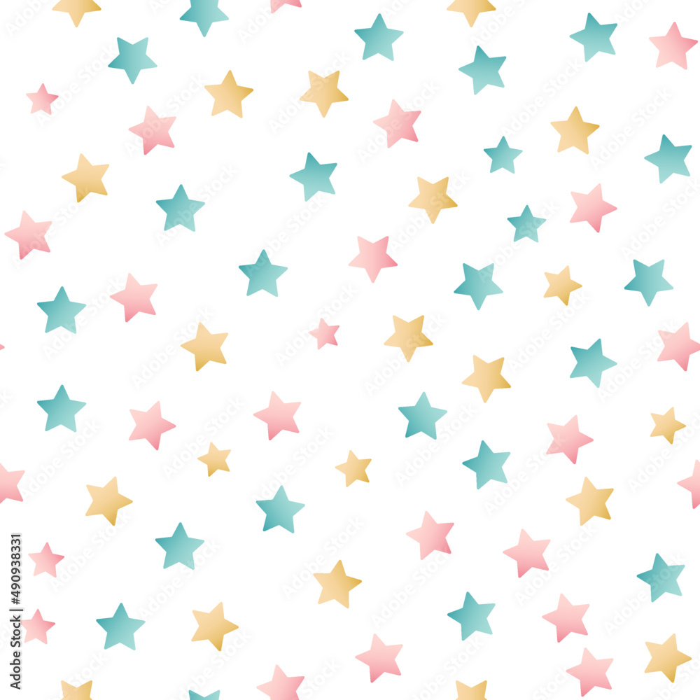 pattern with cute colored stars pattern with cute colored stars