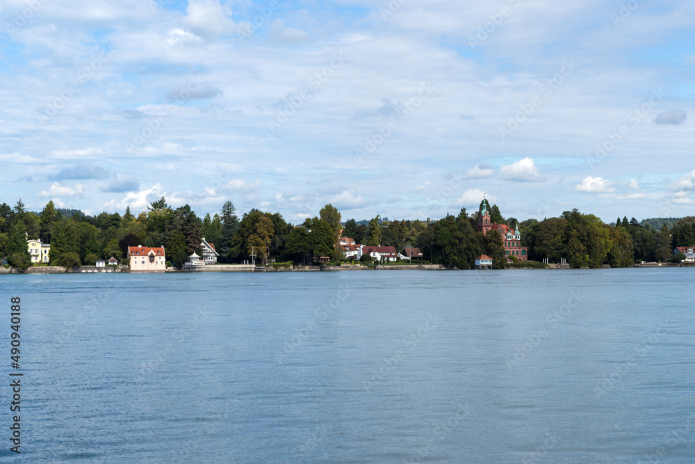 Bad Schachen, Germany. Scenic view of the city from Lake Constance Bad Schachen, Germany. Scenic view of the city from Lake Constance