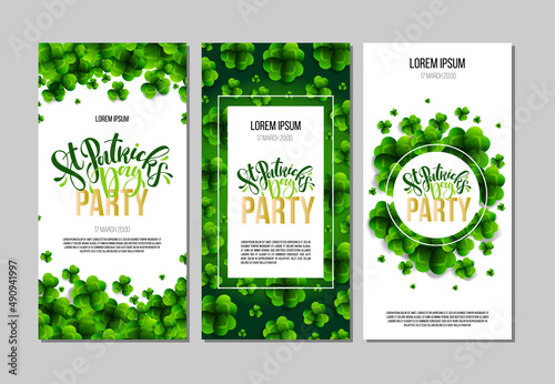 Lucky Party poster for St. Patricks Day. Vector illustration EPS10