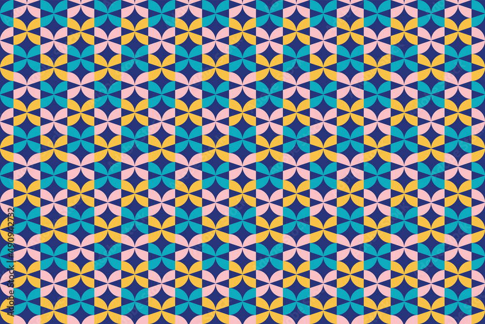 Minimal geometric texture seamless pattern. Repeating simple geometrical shapes modern background.