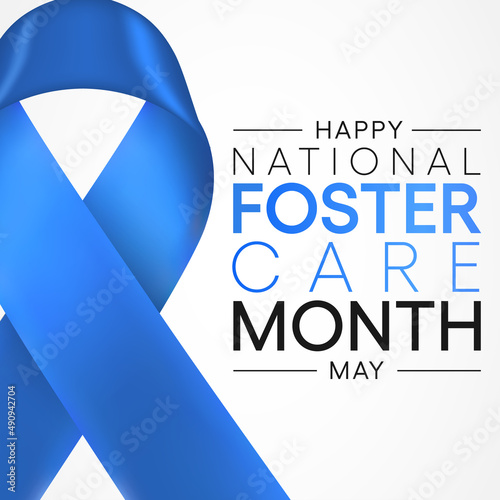 National Foster Care month is observed every year in May, a time to recognize that we can each play a part in enhancing the lives of children and youth in foster care. vector illustration