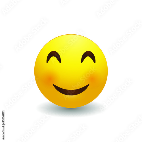 Happy Smiley Face 3D Stylized