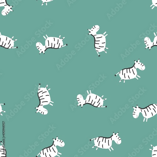 zebra pattern. Animal print. Zebra decor for children's textiles, backgrounds.