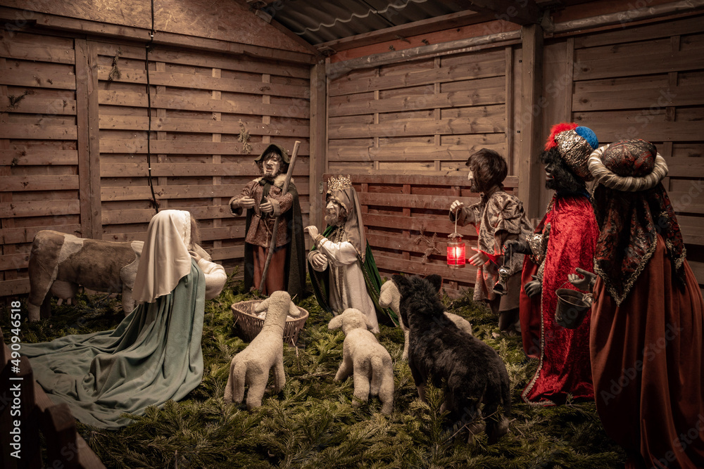nativity scene with jesus
