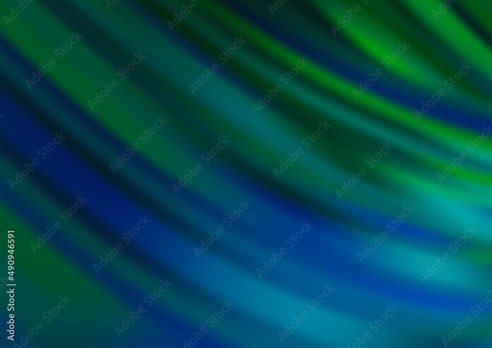 Dark Blue, Green vector template with bent ribbons. Dark Blue, Green vector template with bent ribbons.