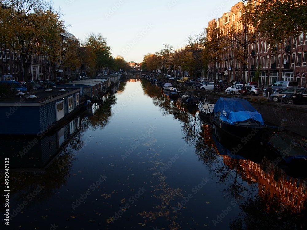A Canal in Amsterdam, The Netherlands
