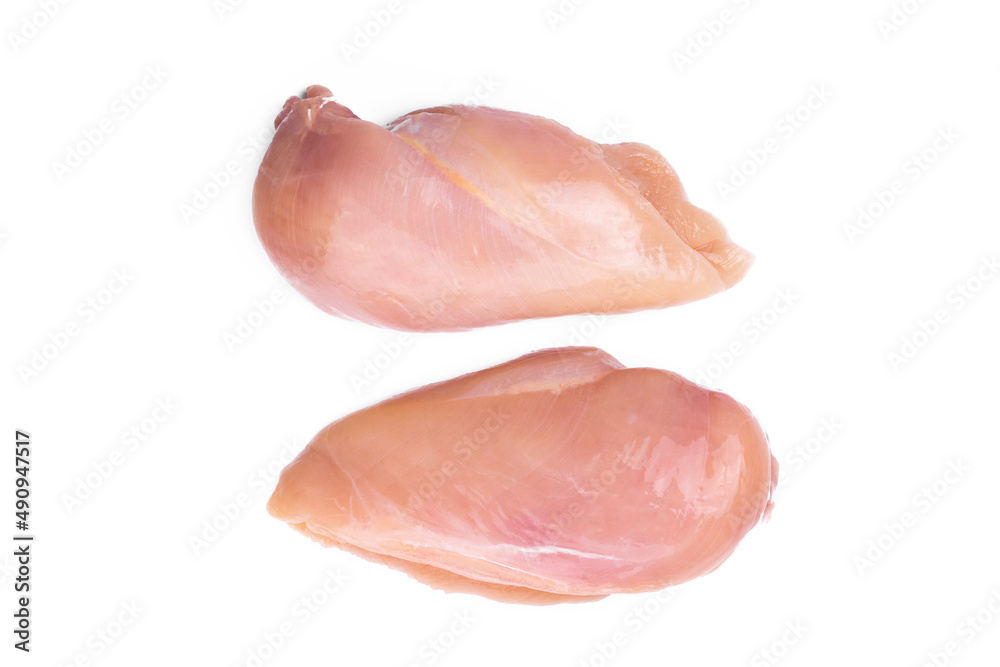 Raw Chicken breast on white background. Raw Chicken breast on white background.