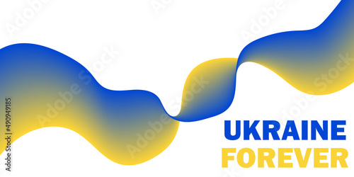 Ukraine flag background. Ukraine Forever concept banner. Abstract yellow and blue background. Vector EPS 10. Vector illustration