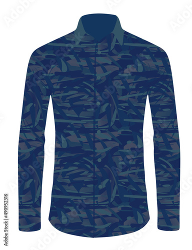 Police  long sleeve  shirt. vector illustration