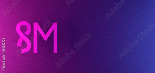 Photography Fondo abstracto en tonos morados para el 8 de marzo, 8M, Ilustración 3D