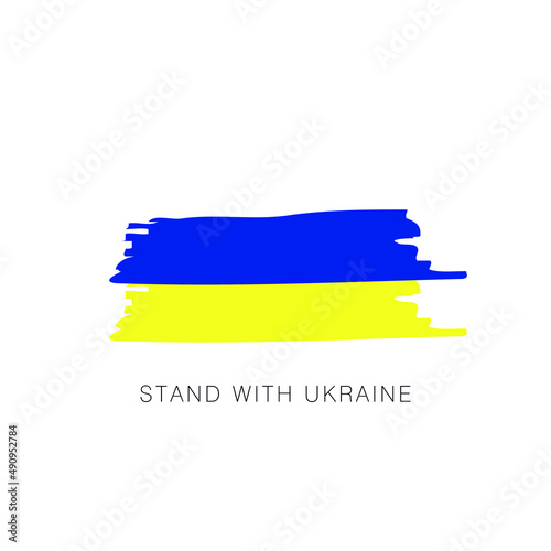 Ukraine flag icon in the shape of heart. Waving in the wind. Abstract waving flag ukraine. Paper cut style. Vector ukrainian symbol  icon  button 